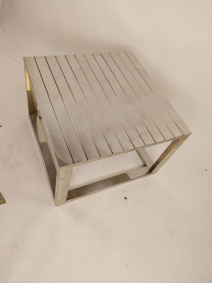 Aluminium salontafel, Huis en Inrichting, Kasten | Schoenenrekken, Zo goed als nieuw, Ophalen