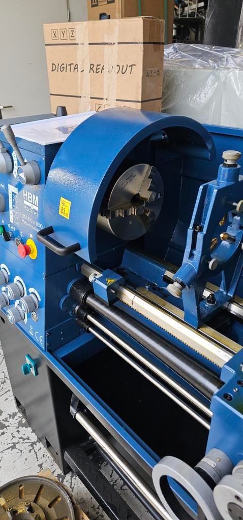 HBM metaaldraaibank 400 x 1000 DRO 400 Volt, Doe-het-zelf en Verbouw, Draaibanken, Ophalen, Zo goed als nieuw, Metaaldraaibank