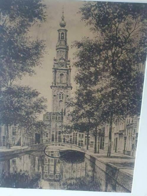 Ets Zuiderkerk Amsterdam, Antiek en Kunst, Kunst | Etsen en Gravures, Ophalen