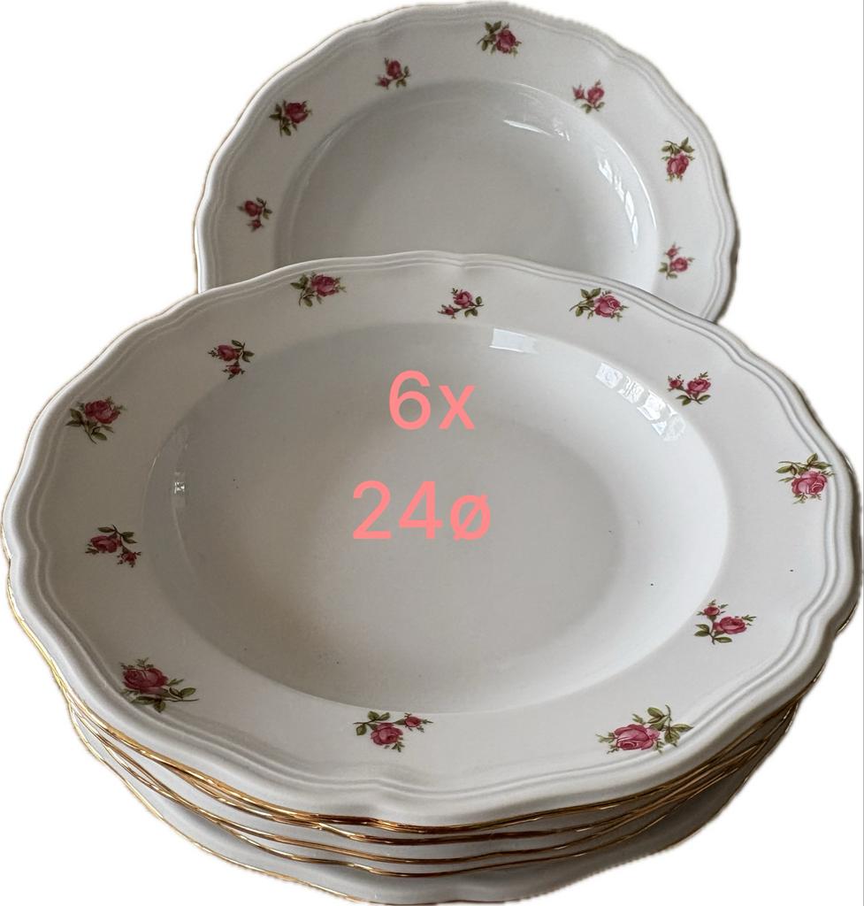 6x Diepe Borden Marie Luise Seltmann Weiden-E. Bavaria, Antiek en Kunst, Ophalen of Verzenden