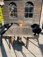 Teak uitschuifbare tuintafel (opknapper), Tuin en Terras, Ophalen, Gebruikt, Rechthoekig, Teakhout