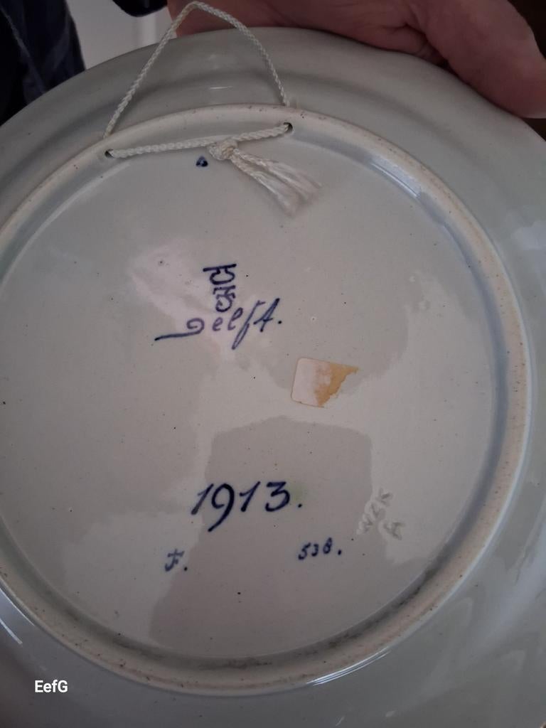 Antiek Delfts Blauw Gedenkbord 1813-1913, Ophalen