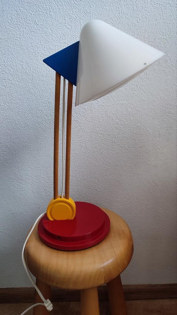 2x Vintage Ikea memphis style lamp Ettore Sottass Pop Art, Ophalen of Verzenden, Gebruikt, Minder dan 50 cm
