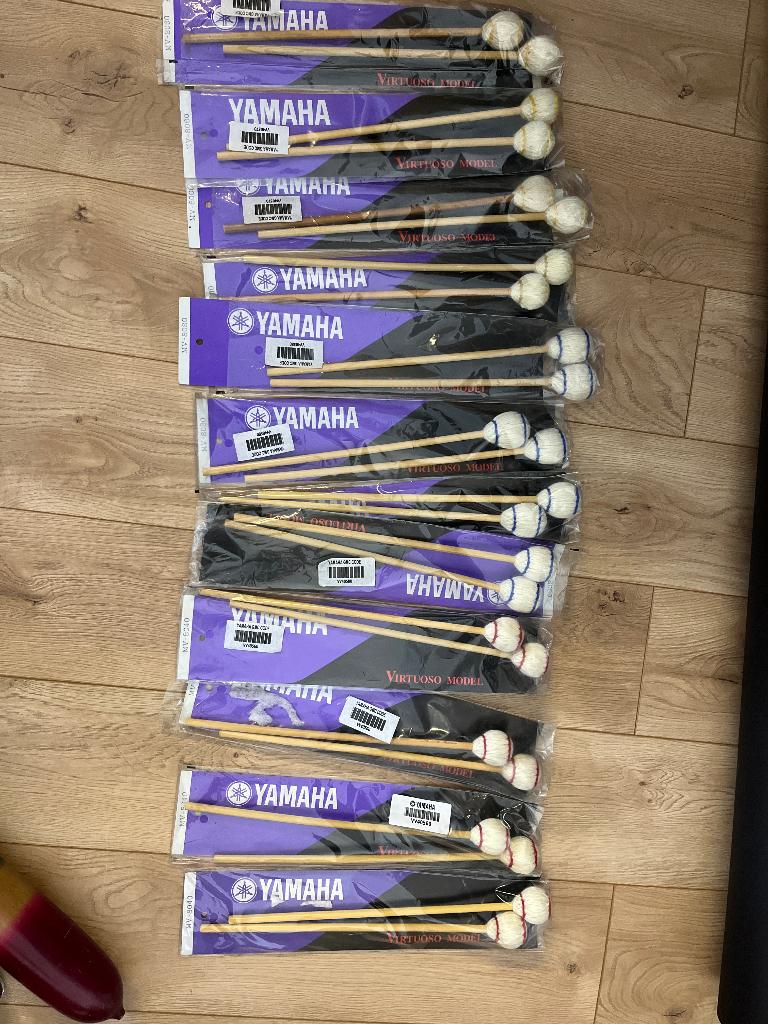 Marimba Mallets Yamaha Set 12 paar, Muziek en Instrumenten, Percussie, Ophalen, Nieuw, Melodische percussie