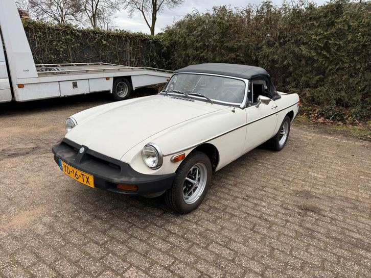 MGB 1.8 Cabriolet 1980 met Overdrive, Auto's, MG, Bedrijf, Benzine, Cabriolet, Handgeschakeld, Geïmporteerd, Wit, Ophalen