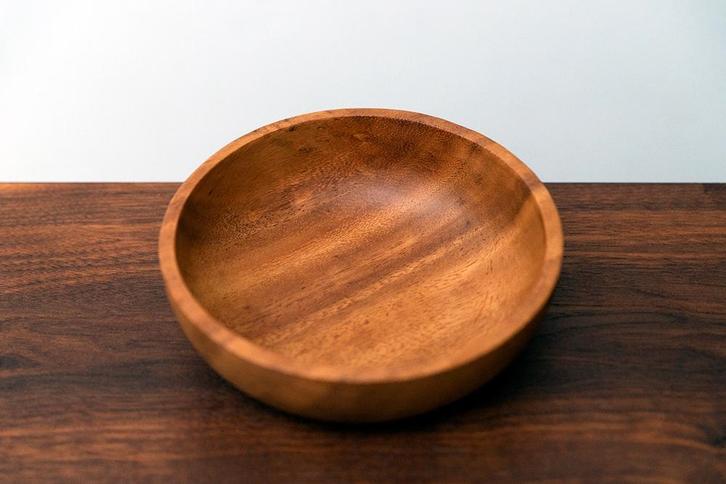 Hardhouten handgemaakt schaaltje, Huis en Inrichting, Woonaccessoires | Schalen en Manden, Zo goed als nieuw, Schaal, Rond, Hout