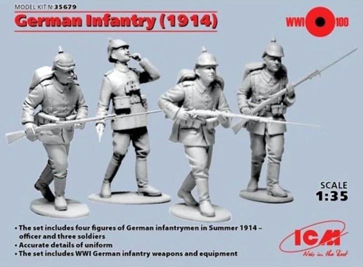 ICM 1:35 German infantry (1914) - ongeopend doosje, Hobby en Vrije tijd, Modelbouw | Figuren en Diorama's, Nieuw, Figuur of Figuren