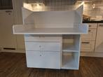 Witte commode met lades en open vakken, Kinderen en Baby's, Kinderkamer | Commodes en Kasten, Ophalen, Gebruikt, 50 tot 70 cm