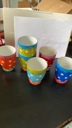 Lot oilily servies 6 grote bekers, Huis en Inrichting, Keuken | Servies, Ophalen of Verzenden, Zo goed als nieuw, Overige stijlen