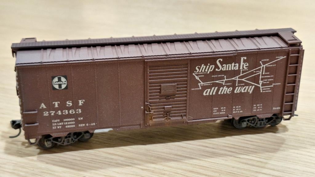 Boxcar 40 ft Santa fé h0, Ophalen of Verzenden, Gelijkstroom of Wisselstroom, Overige merken