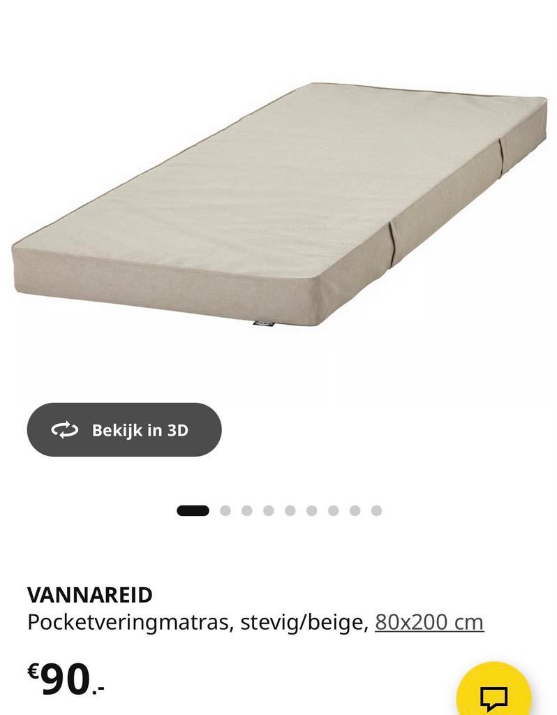 Matras 80x200 NIEUWSTAAT, Huis en Inrichting, Slaapkamer | Matrassen en Bedbodems, Eenpersoons, Ophalen of Verzenden, Zo goed als nieuw