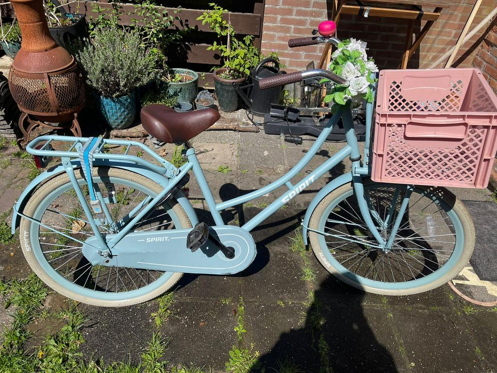 24 inch licht blauwe Spirit meisjes fiets, Fietsen en Brommers, Fietsen | Meisjes, Ophalen, Zo goed als nieuw, Terugtraprem, 24 inch