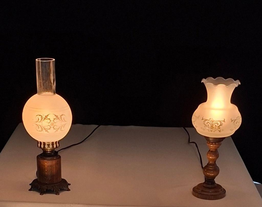 2 vintage bed/tafellampjes .Jaren 60 /70, Antiek en Kunst, Antiek | Lampen, Ophalen of Verzenden