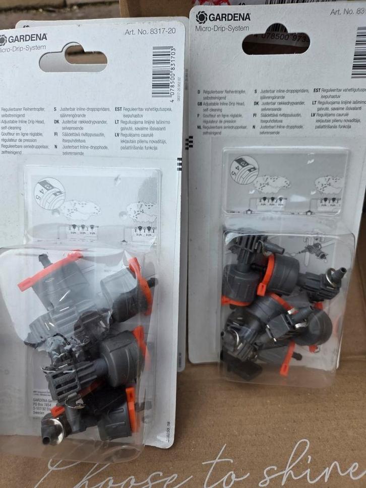 Gardena 8317-20 Micro-Drip Druppelaar 1-8L/uur (5x), Tuin en Terras, Druppelsystemen, Ophalen of Verzenden