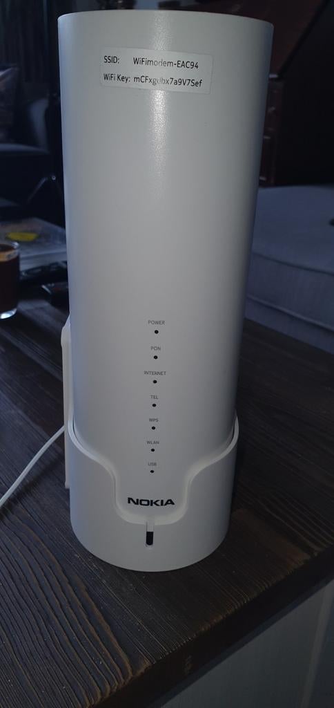Nokia XS-2426G-B Wi-Fi 6 Router met Modem, Computers en Software, Routers en Modems, Ophalen of Verzenden, Zo goed als nieuw, Router met modem