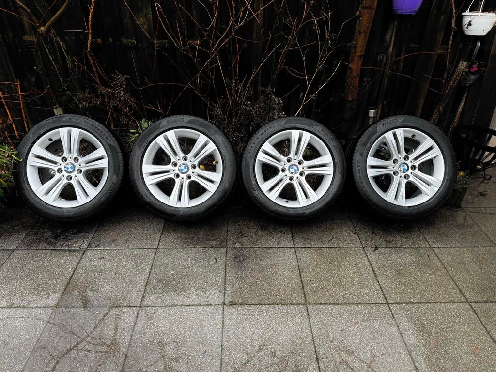 BMW Velgen 17” met zgan banden 3 serie F30/F31/E90/E91/F32, Ophalen, Gebruikt, Banden en Velgen, 17 inch