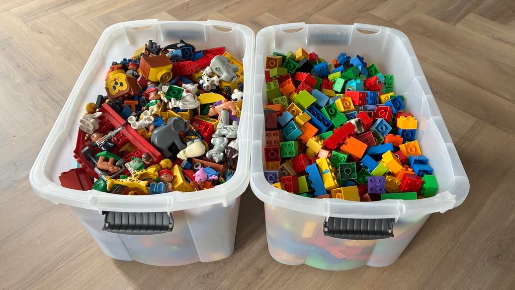 Grote partij Duplo: voertuigen, vliegtuig, blokken, figuren, Kinderen en Baby's, Speelgoed | Duplo en Lego, Gebruikt, Duplo, Losse stenen