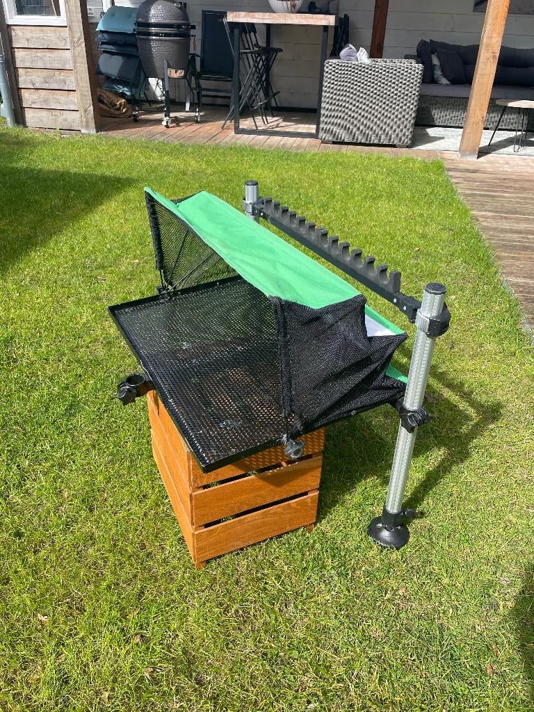 Sensas Jumbo Plateau (incl. poten en hengelsteun), Ophalen, Gebruikt, Complete set