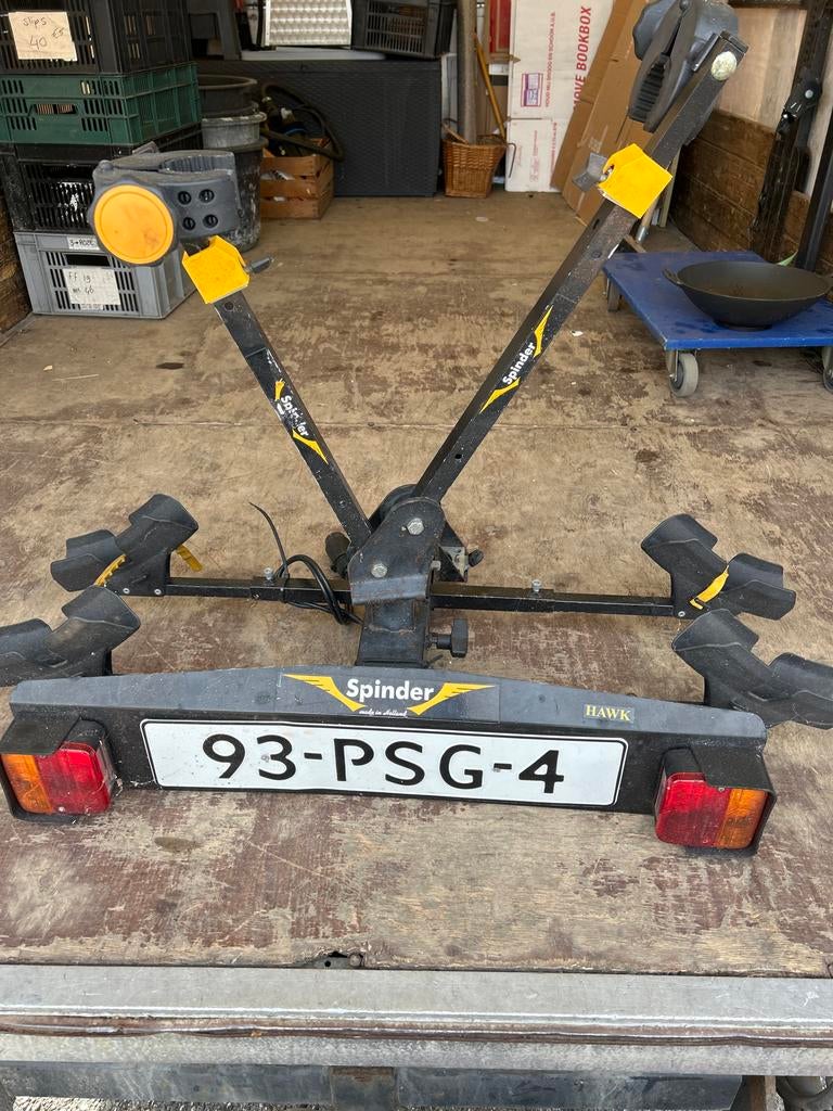 Spinder Hawk fietsendrager, Auto diversen, Fietsendragers, Gebruikt, Trekhaakdrager, 2 fietsen, Ophalen of Verzenden