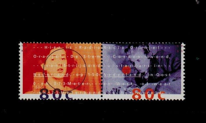 1561/1562a Paar Radio Oranje 1993 Postfris, Postzegels en Munten, Postzegels | Nederland, Verzenden, Na 1940, Postfris