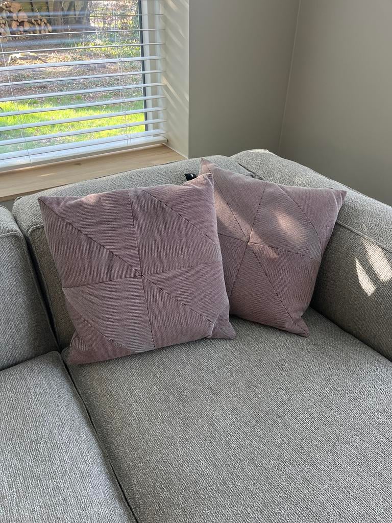 Twee kussens Hay, Kvadrat Steelcut Trio 2, Ophalen, Zo goed als nieuw, Overige kleuren, Vierkant