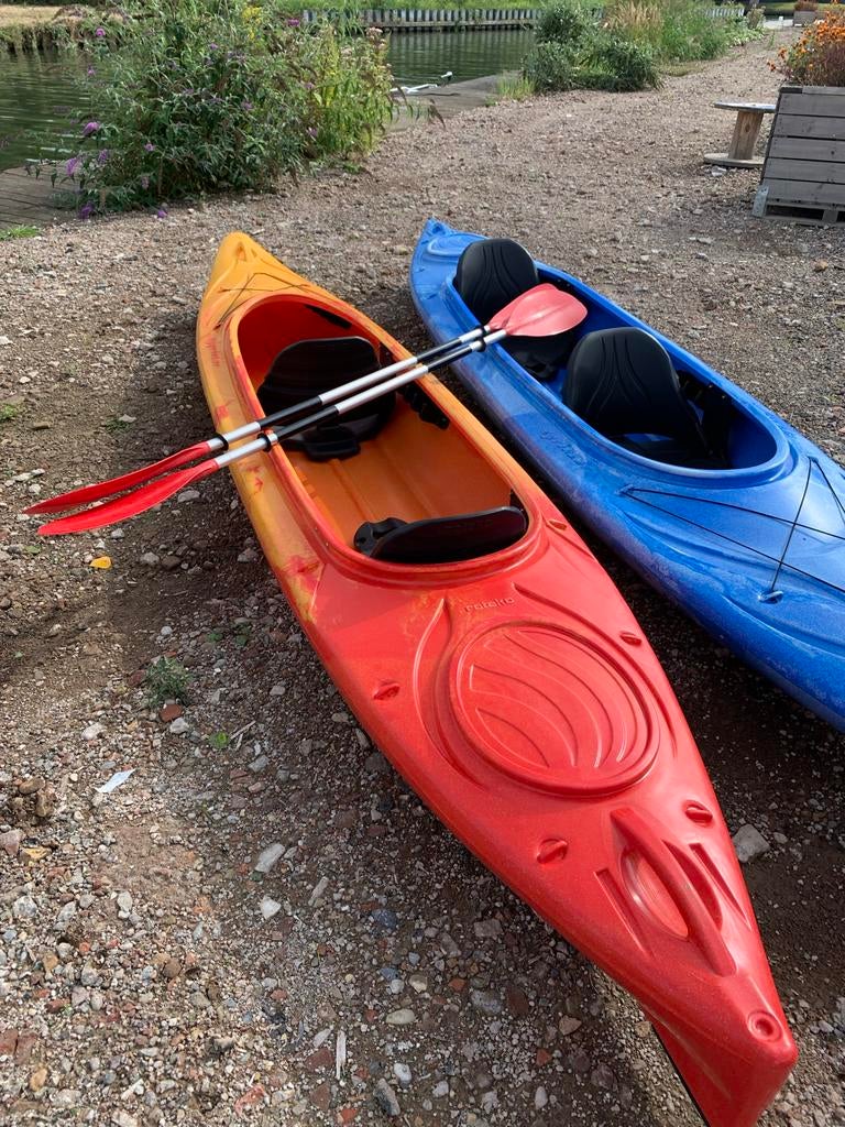 Roteko Sprinter 2-persoons kajak (oranje/blauw) incl. peddel, Ophalen, Zo goed als nieuw, 2-persoons