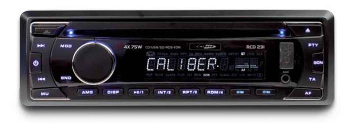 Nieuwe Caliber RCD 231 Autoradio 4 x 75 watt, Auto diversen, Autoradio's, Nieuw, Ophalen of Verzenden