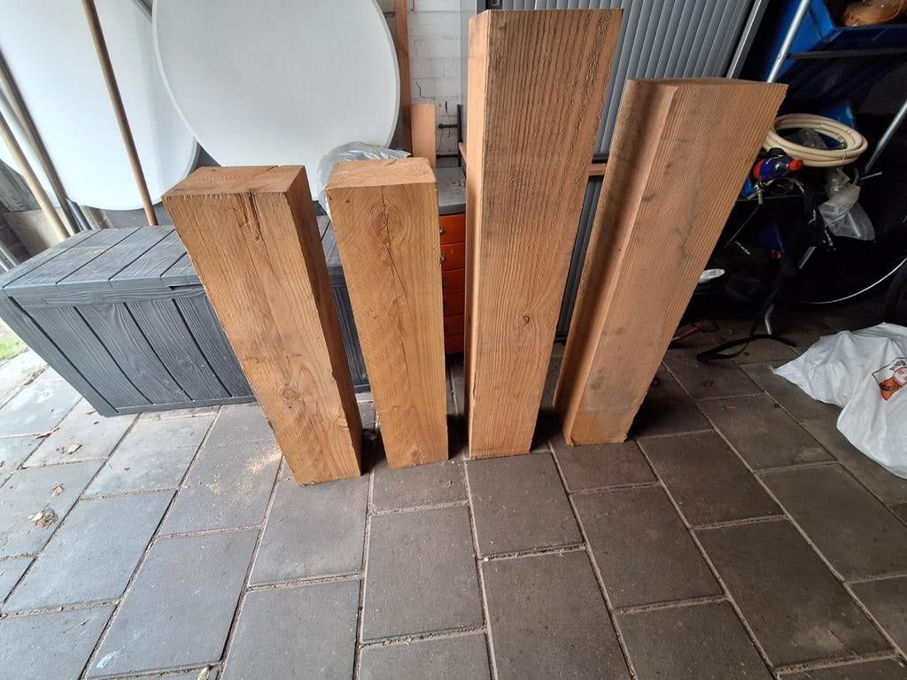 Douglas 200x 200 mm, Doe-het-zelf en Verbouw, Hout en Planken, Ophalen, Overige houtsoorten, Minder dan 25 mm, Minder dan 200 cm