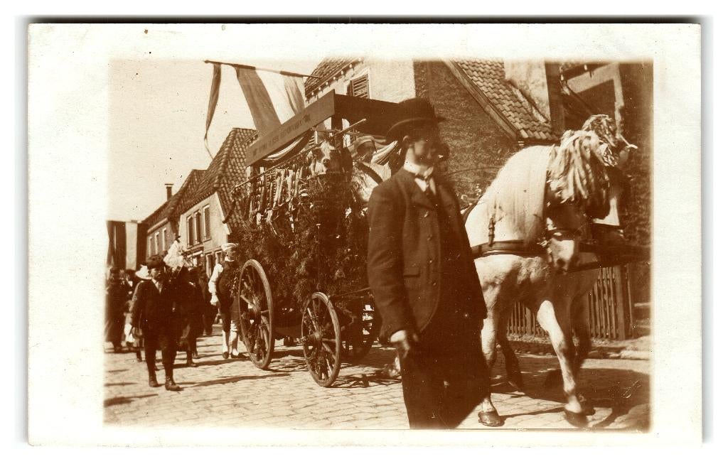 Optocht, Fotokaart, Verzenden, 1940 tot 1960, Ongelopen, Feest(dag)