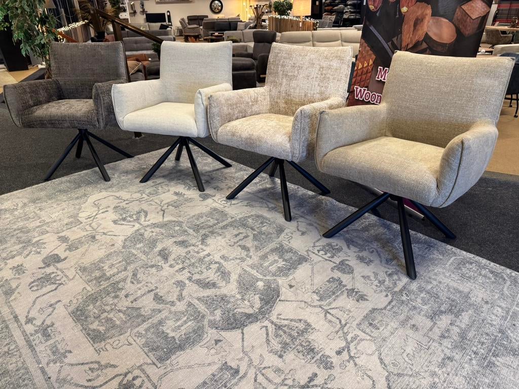 Eetkamerstoel Bali in 4 kleuren 360° Direct/leverbaar E-7345, Huis en Inrichting, Ophalen, Overige kleuren, #Scandinavisch#Japandi#Luxueus#Draaibaar#Modern