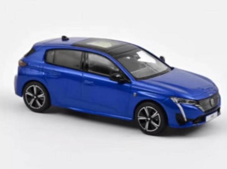 Peugeot 308 GT 2021 Vertigo Blauw 1:43 NOREV ref: 473933, Hobby en Vrije tijd, Modelauto's | 1:43, Nieuw, Auto, Norev, Verzenden