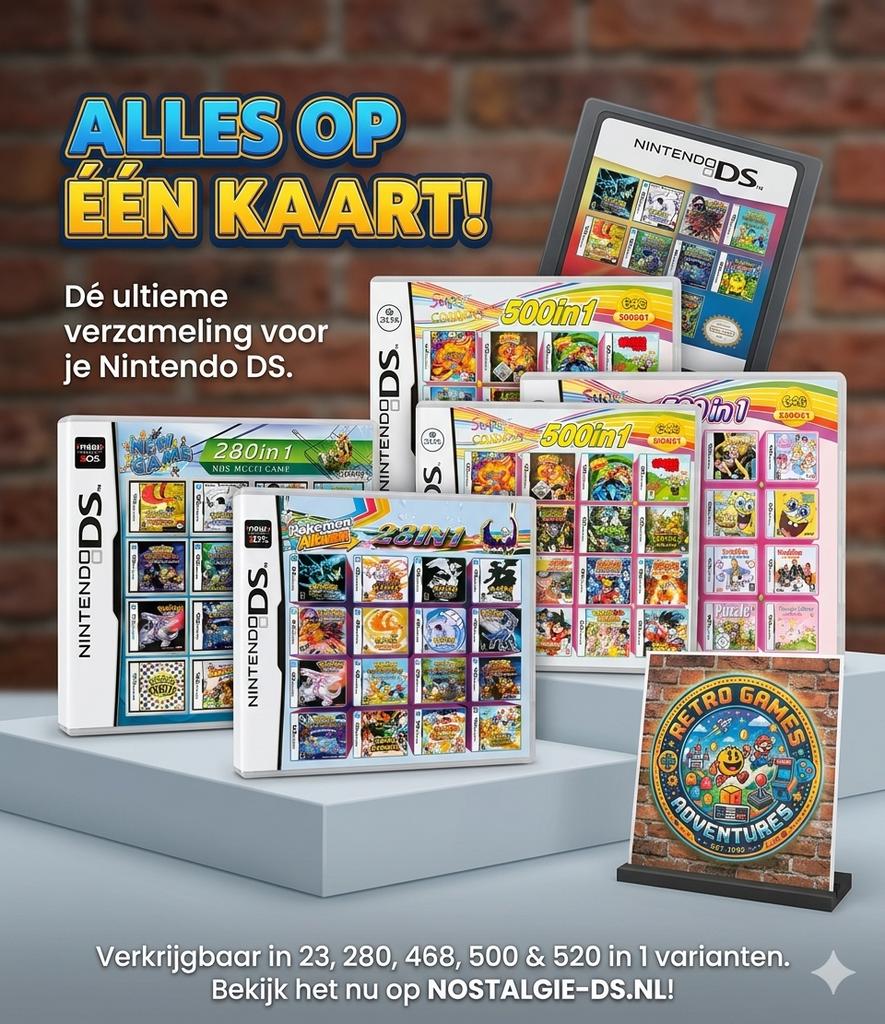 Nintendo DS 500 in 1 | Pokémon Mario Zelda Gratis verzending, Nintendo, Nintendo, 1 speler, Nieuw