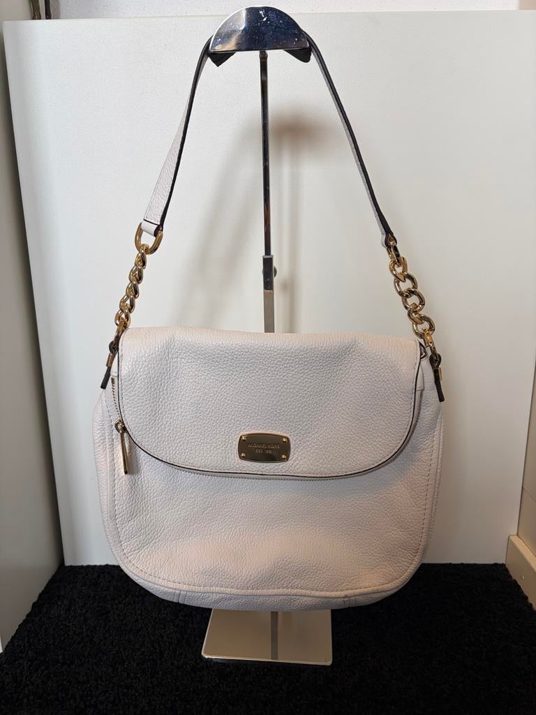 Michael Kors Leren tas Wit, Sieraden, Tassen en Uiterlijk, Tassen | Damestassen, Ophalen of Verzenden, Zo goed als nieuw, Wit