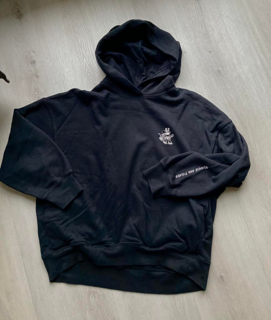 Uniqlo sweater hoody Minnie Mouse x Figaro zwart mt XL, Kleding | Dames, Ophalen of Verzenden, Nieuw, Zwart