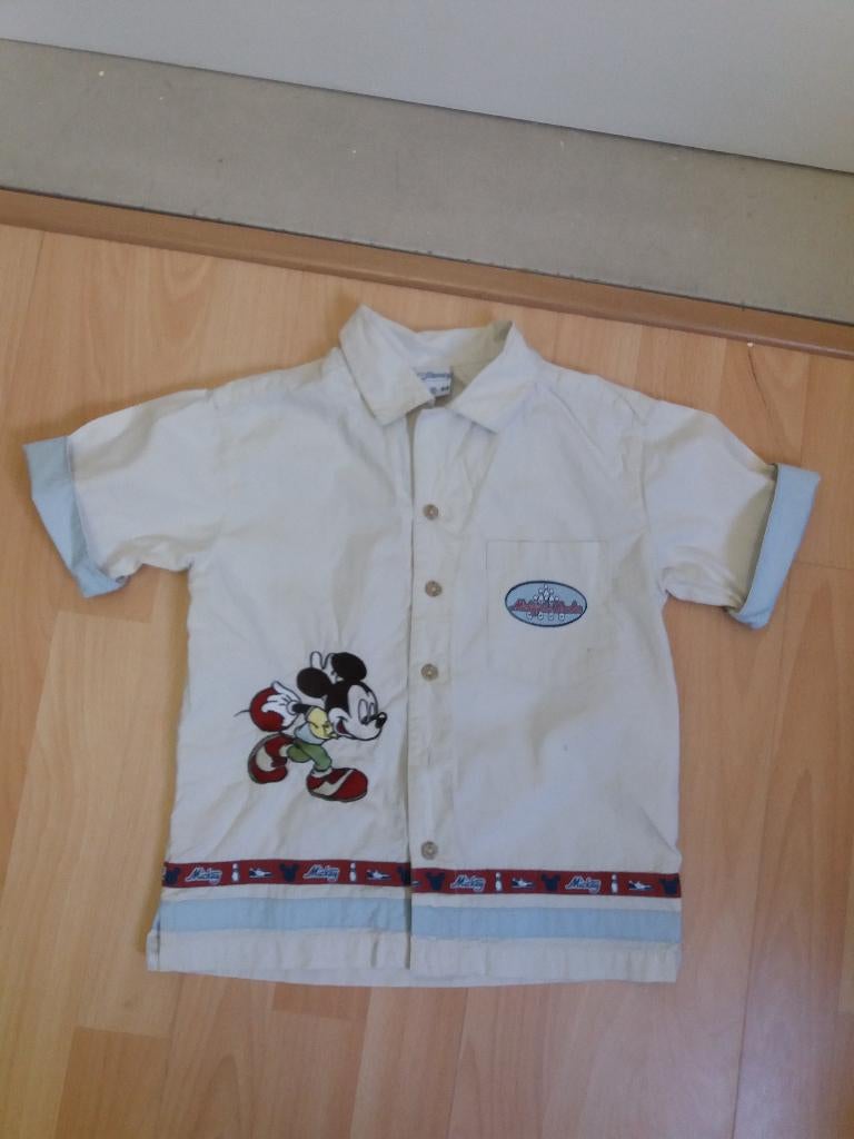 Stoere Blouse maat 104 Bowling Mickey Mouse, Ophalen, Gebruikt, Jongen, Overhemd of Blouse