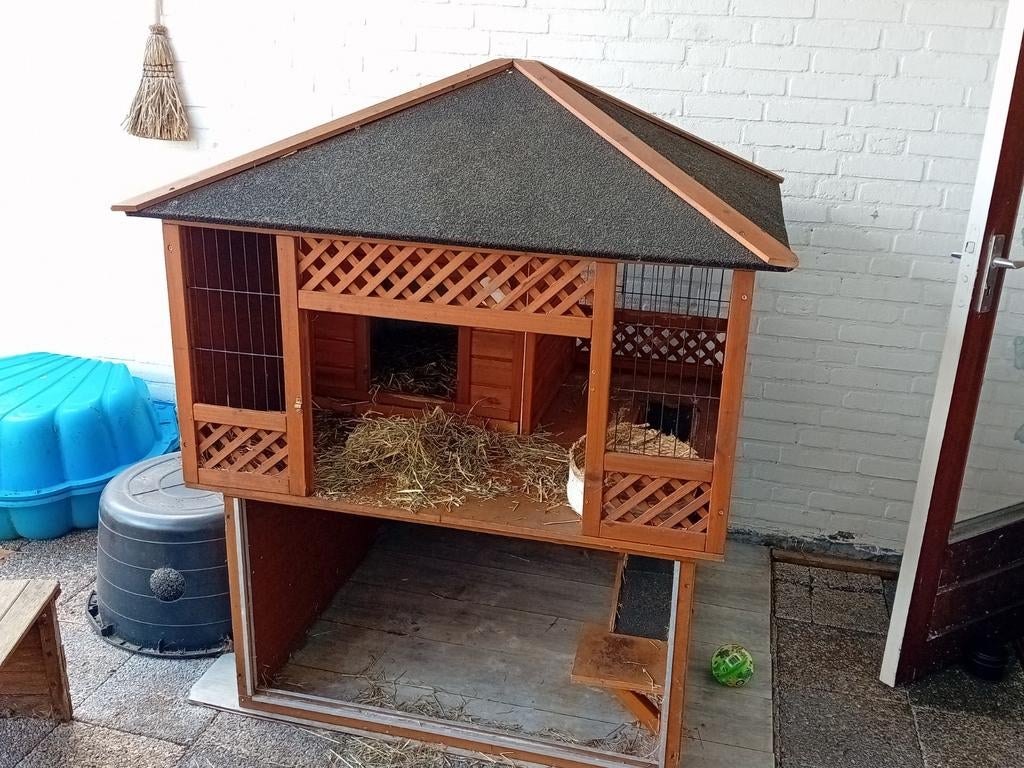 Konijnenhok Pagode, Dieren en Toebehoren, Ophalen, 90 cm of meer, Konijn, Hok
