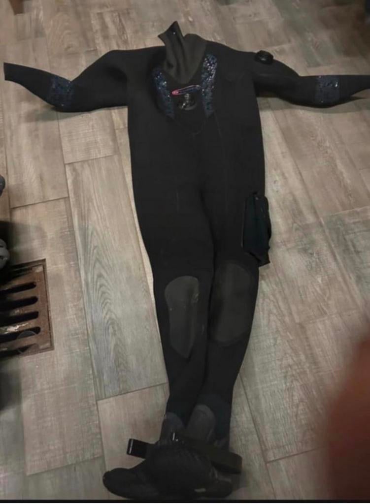 O’three droogpak drysuite XL (18) voor dames, Watersport en Boten, Duiken, Ophalen of Verzenden, Gebruikt, Duikpak