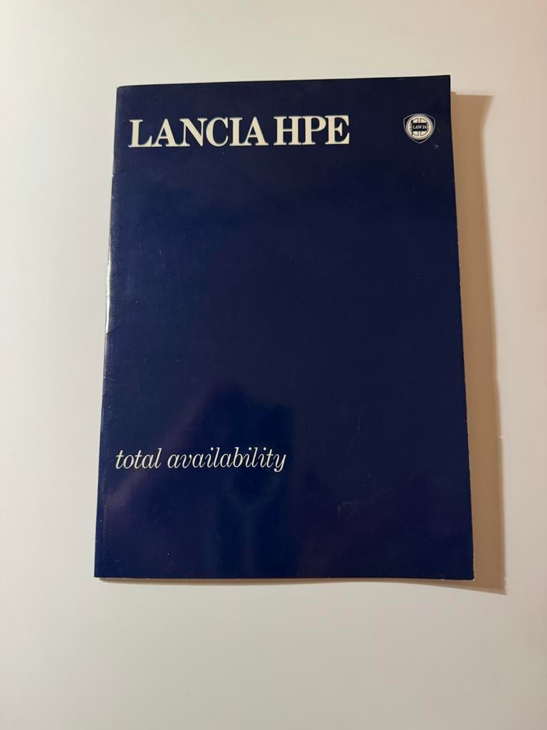 Lancia HPE folder, Engelstalig, 28 pagina's, Ophalen of Verzenden, Gelezen, Overige merken