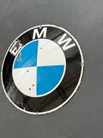 Oud emaille reclame bord BMW, Ophalen, Gebruikt, Reclamebord
