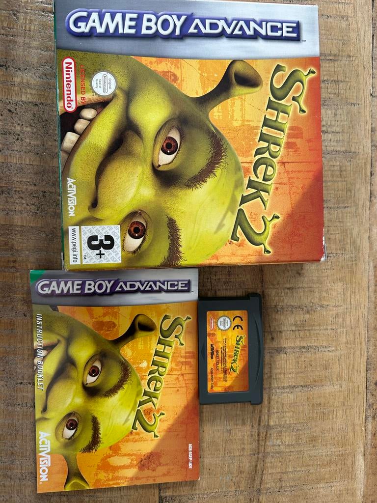 Shrek 2 - Game Boy Advance (GBA) Spel Compleet met Doos, Spelcomputers en Games, Games | Nintendo Game Boy, Avontuur en Actie