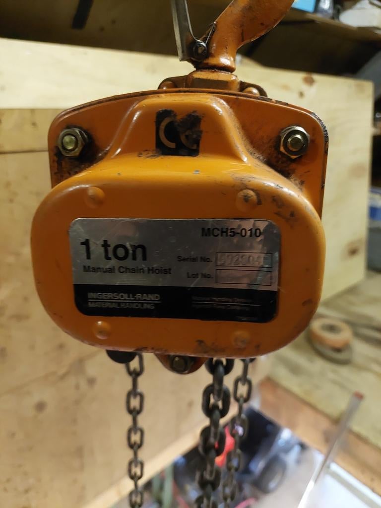 Ingersoll Rand handtakel 1 ton, Ophalen of Verzenden, Gebruikt, Handmatig