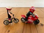 Playmobil fietser (4743) en super motor (5522), Ophalen of Verzenden, Zo goed als nieuw, Los playmobil