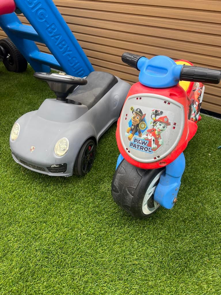 Loopauto Porsche en Paw Patrol loopmotor, Ophalen, Gebruikt, Jongen of Meisje