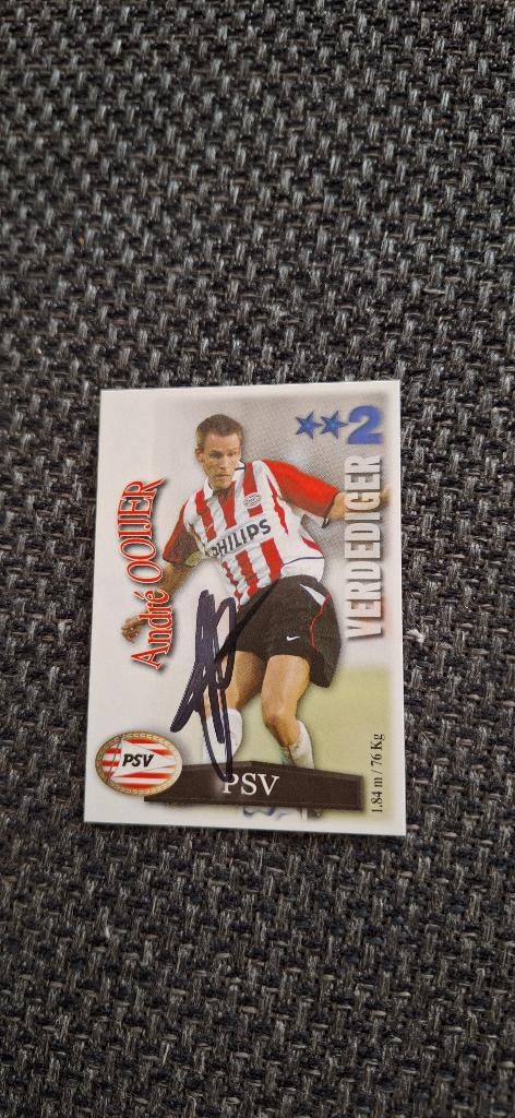 Trading card met handtekening; Andre Ooijer # PSV, Ophalen of Verzenden, Nieuw, PSV, Spelerskaart