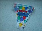 Verjaardags vlaggetjes met Happy birthday en de letters., Ophalen of Verzenden, Zo goed als nieuw, Versiering, Verjaardag