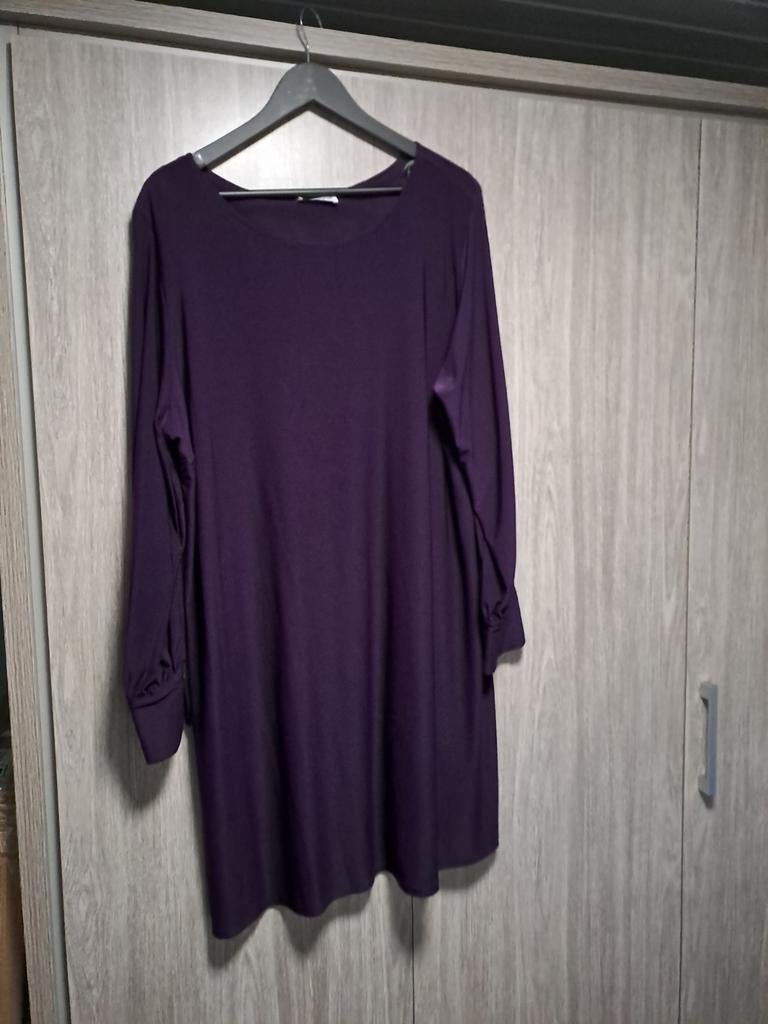 Jurk maat 52/54, Kleding | Dames, Grote Maten, Jurk, Paars, Nieuw, Ophalen of Verzenden
