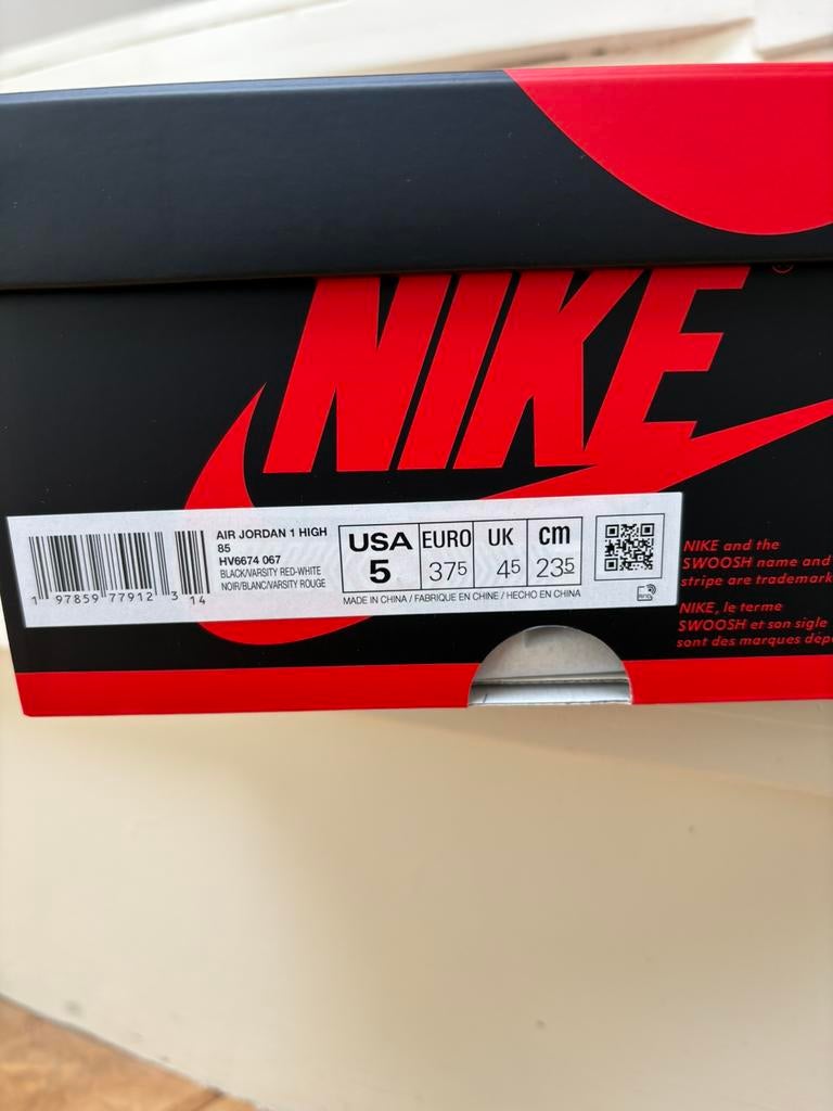 AirJordan 1 High 85 mt 37,5, Ophalen of Verzenden, Nieuw, Zwart, Sneakers of Gympen