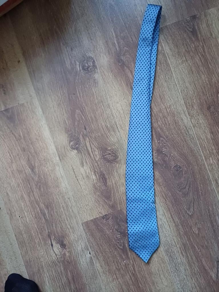 Blauwe stropdas met stippen, Ophalen of Verzenden