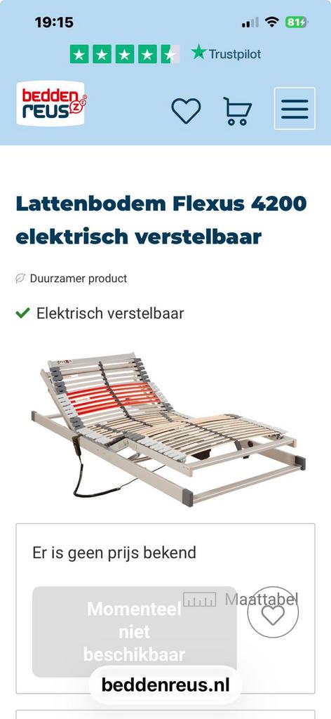 Nieuwe  90x200 met 42 latten elektrische  lattenbodem, Huis en Inrichting, Slaapkamer | Matrassen en Bedbodems, Nieuw, Bedbodem
