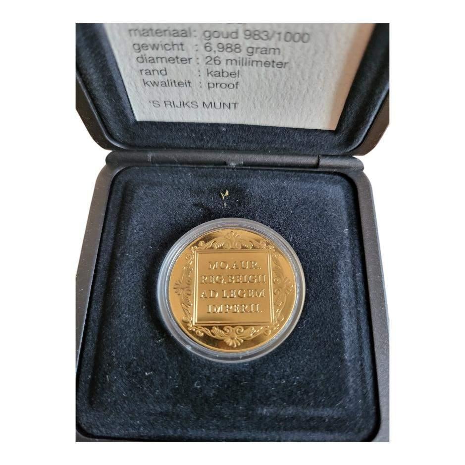 Nederland Gouden Dubbele Dukaat 1991 in cassette, Ophalen of Verzenden, Goud